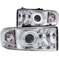 ANZO 1994-2001 Dodge Ram Projector Headlights w/ Halo Chrome - Burkken Auto Parts
