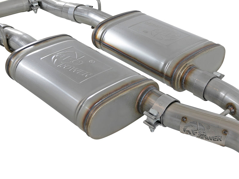 aFe MACH Force-Xp 2-1/2in 304 SS Cat-Back Exhaust 15-19 Dodge Challenger V6-3.6L - Polished Tip - Burkken Auto Parts