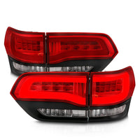 ANZO 2014-2016 Jeep Grand Cherokee LED Taillights Red/Clear - Burkken Auto Parts