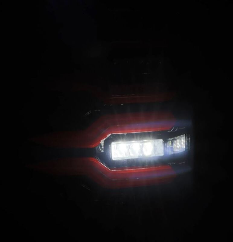 AlphaRex 07-13 GMC Sierra 1500/07-14 2500/3500HD (No Clsc/Dually) Luxx-Series LED Tail Lghts Blk Red - Burkken Auto Parts