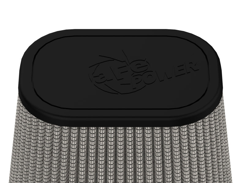 aFe Magnum FLOW Pro DRY S Air Filter 4in F (7-3/4x6-1/2)in B (5-3/4x3-3/4)in T x 7in H - Burkken Auto Parts