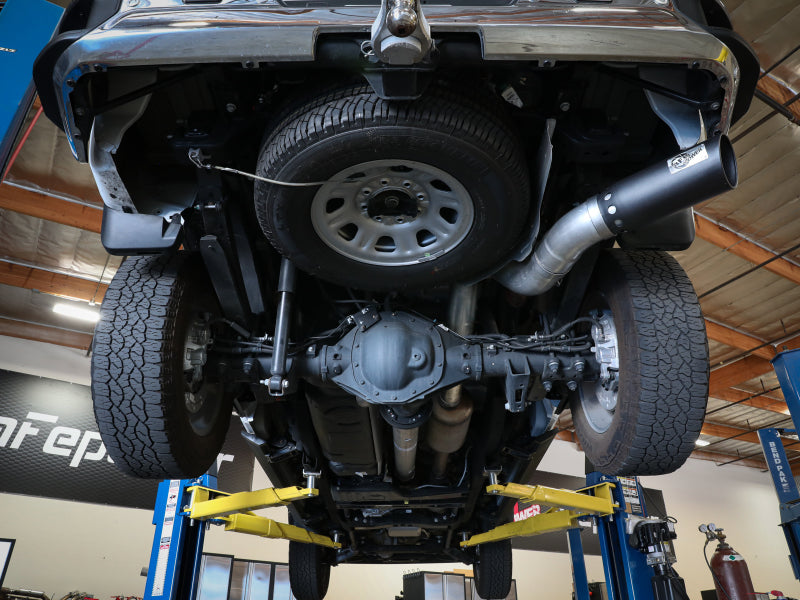 aFe Large Bore-HD 5 IN 409 SS DPF-Back Exhaust System w/Black Tip 20-21 GM Truck V8-6.6L - Burkken Auto Parts