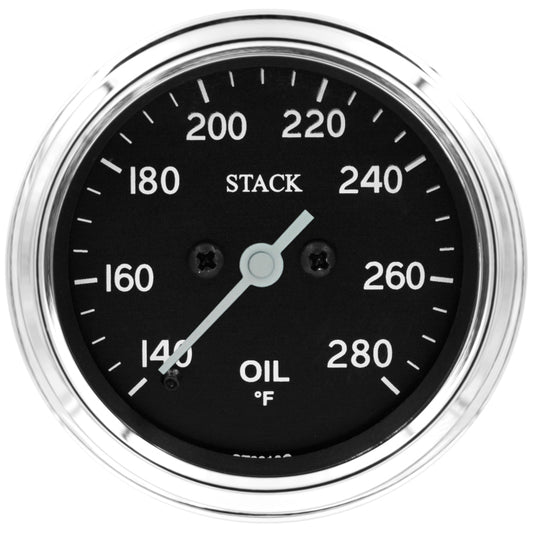 Autometer Stack 52mm 140-280 Deg F 1/8in NPTF Male Pro Stepper Motor Oil Temp Gauge - Classic - Burkken Auto Parts