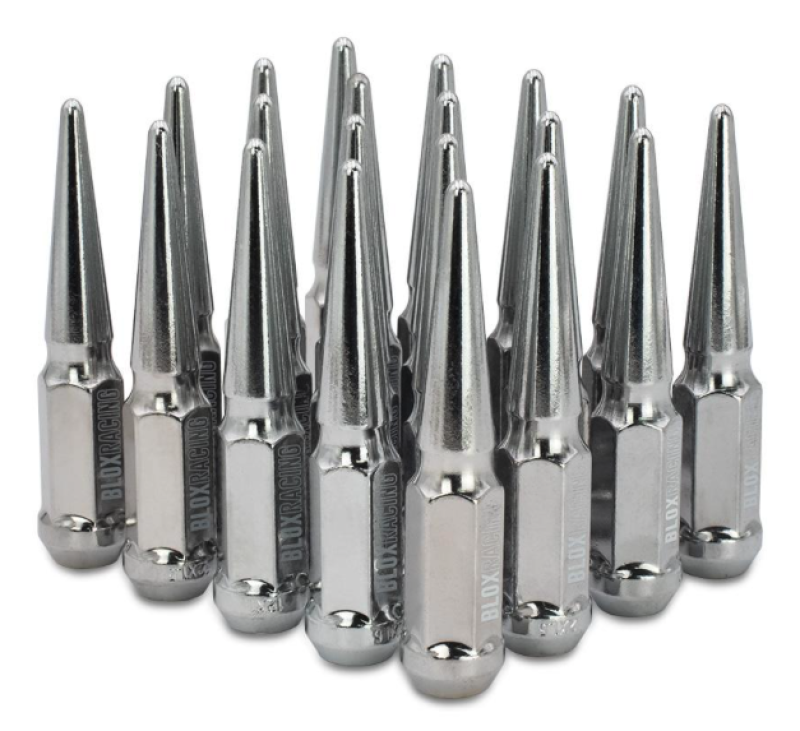 BLOX Racing Spike Forged Lug Nuts - Chrome 12 x 1.50mm - Set of 20 - Burkken Auto Parts