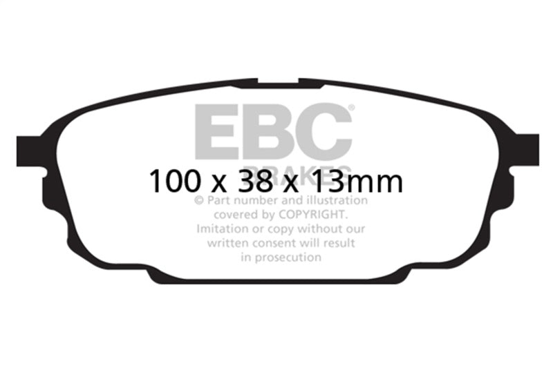EBC 01-04 Mazda Protege 2.0 (Rear Rotors) Redstuff Rear Brake Pads - Burkken Auto Parts