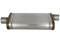 aFe MACHForce XP SS Muffler 2.5in Center Inlet / 2.5in Offset Outlet 18in L x 9in W x4in H Body - Burkken Auto Parts