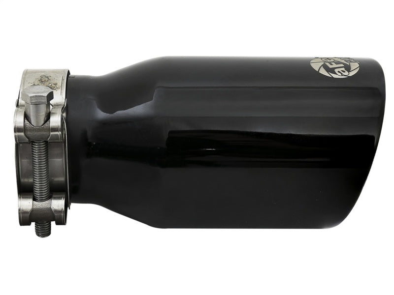 aFe MACH Force-Xp Universal 409 SS Single-Wall Clamp-On Exhaust Tip - Black - Burkken Auto Parts