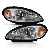 ANZO 2001-2005 Chrysler Pt Cruiser Crystal Headlight Chrome Amber (OE) - Burkken Auto Parts