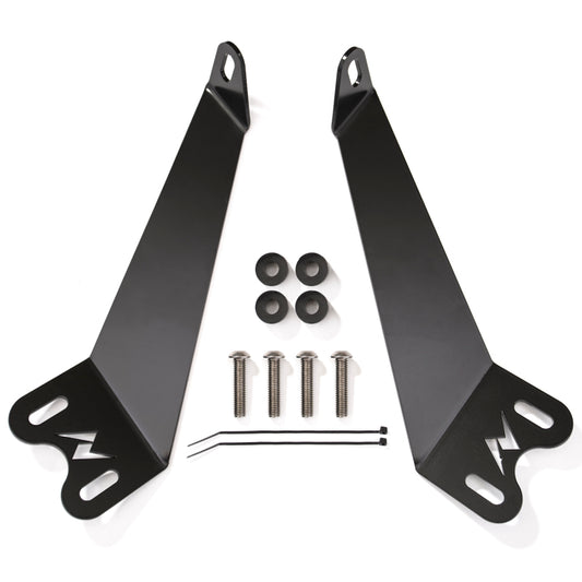 ANZO 2007-2015 Jeep Wrangler 12in inch LED Bar Hood Mounting Brackets - Burkken Auto Parts