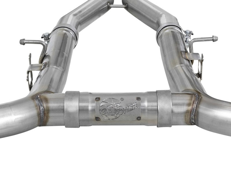 aFe MACH Force-Xp 3in 304 SS Cat-Back Exhaust 15-20 Dodge Charger Hellcat V8-6.2L/6.4L w/o Muffler - Burkken Auto Parts