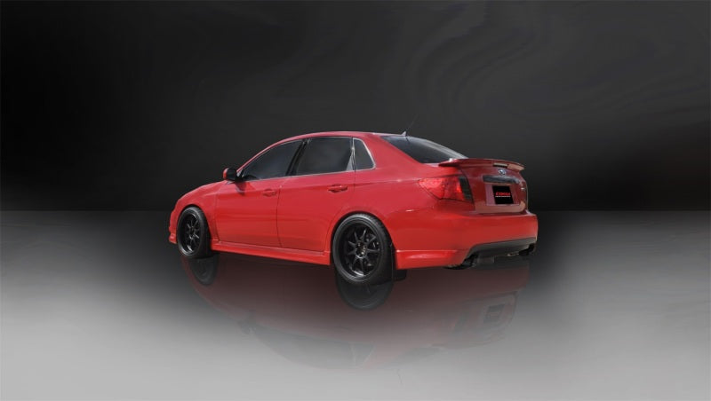Corsa 08-10 Subaru Impreza WRX Sedan 2.5L Turbo Manual 3in Sport Cat-Back Exhaust w/4in Blac - Burkken Auto Parts