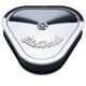 Edelbrock Air Cleaner Pro-Flo Series Triangular Steel Top 14 125In X 13 375In X 3 5In Chrome - Burkken Auto Parts