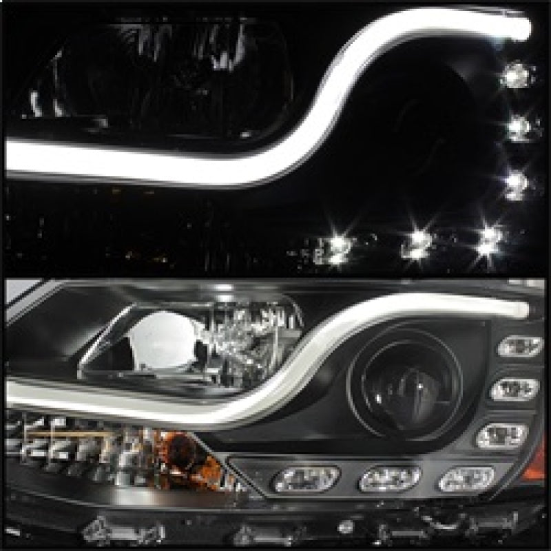Spyder Volkswagen Jetta 11-14 Projector Headlights Halogen Light Tube DRL Blk PRO-YD-VJ11-LTDRL-BK - Burkken Auto Parts
