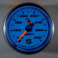 Autometer C2 52mm 140 - 280 Deg. F Electronic Oil Temp Gauge - Burkken Auto Parts