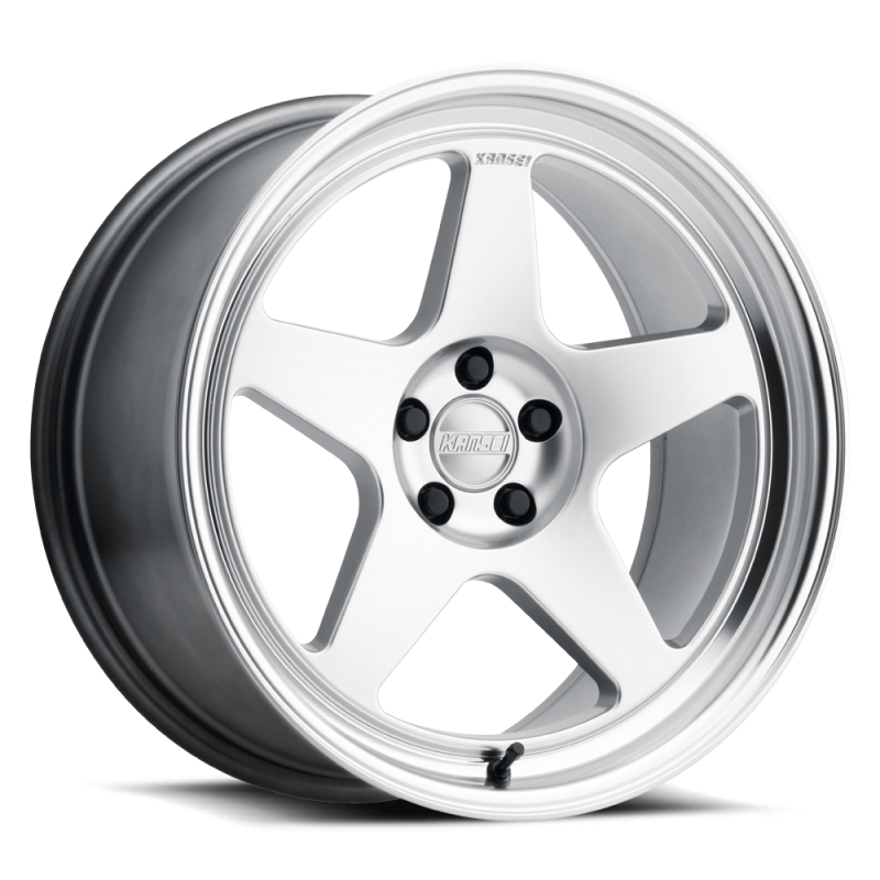 Kansei K12H KNP 18x8.5in / 5x112 BP / 35mm Offset / 66.56mm  Bore - Hyper Silver Machined Lip - Burkken Auto Parts