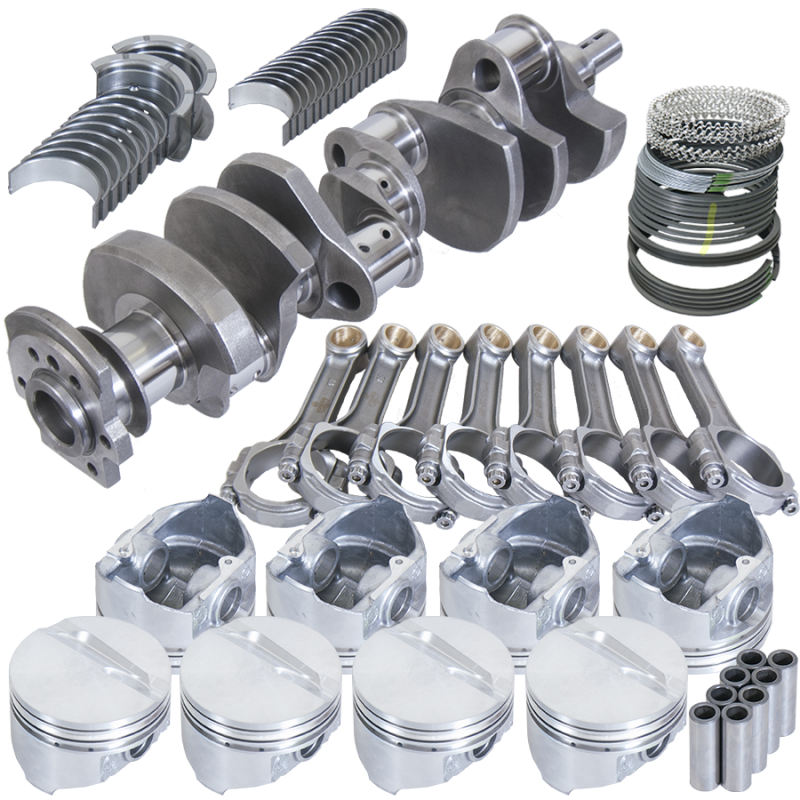 Eagle Chevy 350 3.750in Crank 5.700in I-Beam Rods -7cc Flat Top 4.040in Pistons Balanced Assembly - Burkken Auto Parts