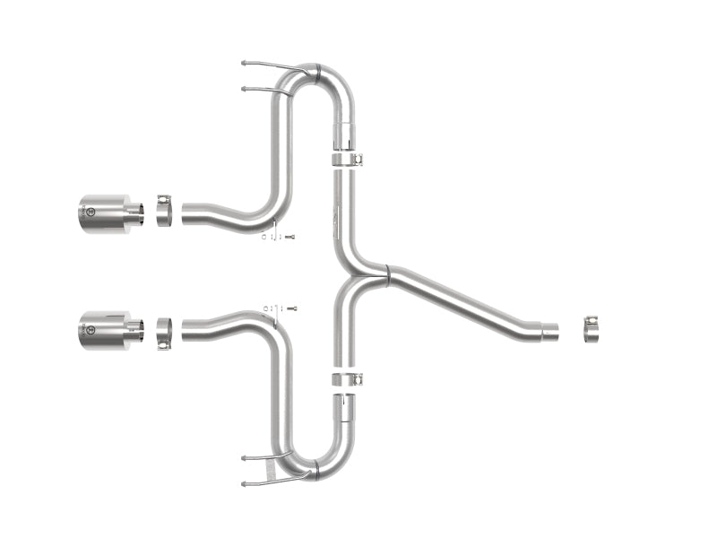 aFe Takeda 2-1/2in 304 SS Axle-Back Exhaust w/Polished Tips 17-20 Honda Civic Sport L4-1.5L (t) - Burkken Auto Parts