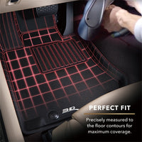 3D MAXpider 2015-2020 BMW 5 Series F10 Kagu 1st & 2nd Row Floormats - Black
