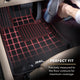 3D MAXpider 2007-2015 Audi Q7 Kagu 1st & 2nd & 3rd Row Floormats - Black