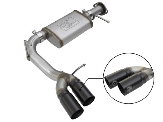 aFe Rebel Series CB 3in Middle Side Exit SS Exht w/ Black Tips 15-17 Chevy Colorado / GMC Canyon - Burkken Auto Parts