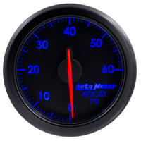 Autometer Airdrive 2-1/6in Boost Gauge 0-60 PSI - Black - Burkken Auto Parts