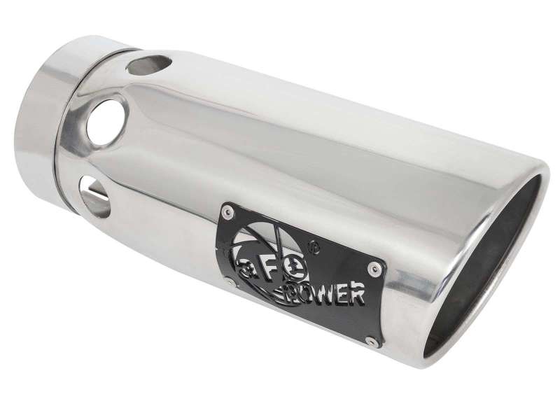 aFe Large Bore-HD 3in 409-SS DPF-Back Exhaust System w/ Polished Tip 14-19 RAM 1500 V6 3.0L (td) - Burkken Auto Parts
