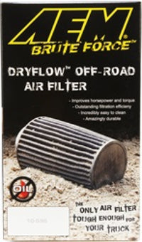 AEM 3.5 in x 9 in Dryflow Conical Air Filter - Burkken Auto Parts