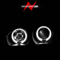 ANZO 2000-2004 Infiniti I30 Projector Headlights w/ Halo Black - Burkken Auto Parts