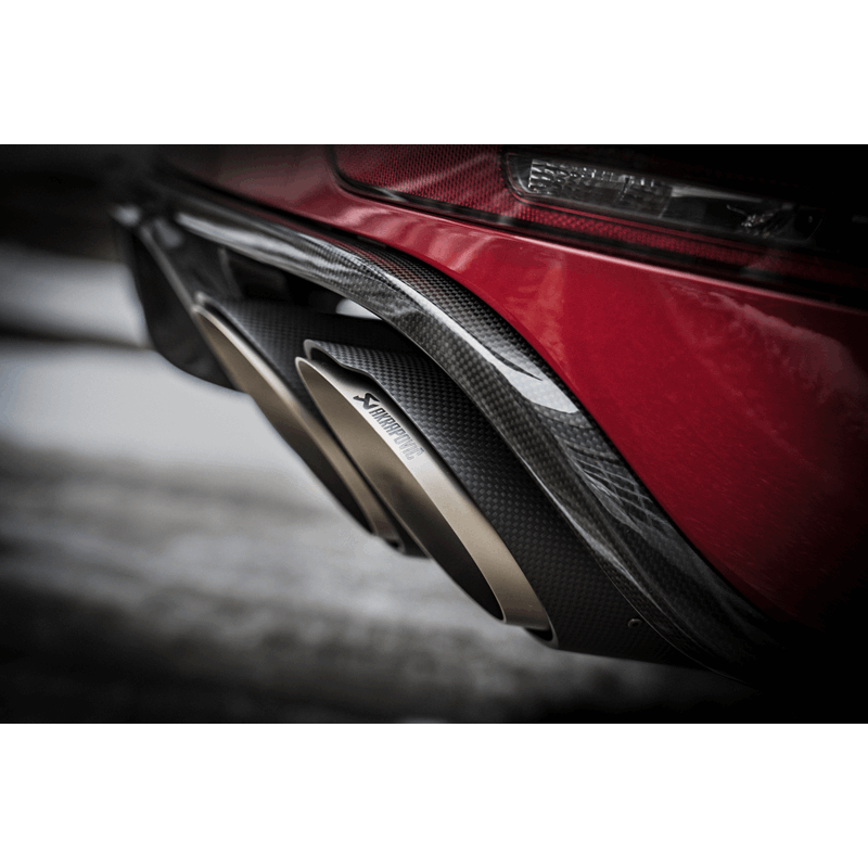Akrapovic 2014 Porsche Macan Turbo (95B) Evolution Line Cat Back (Titanium) w/ Carbon Fiber Tips - Burkken Auto Parts