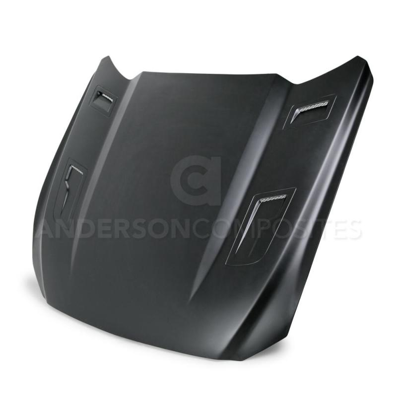 Anderson Composites 15-17 Ford Mustang (Excl. GT350/GT350R) Type-GTH Style Hood Fiberglass - Burkken Auto Parts