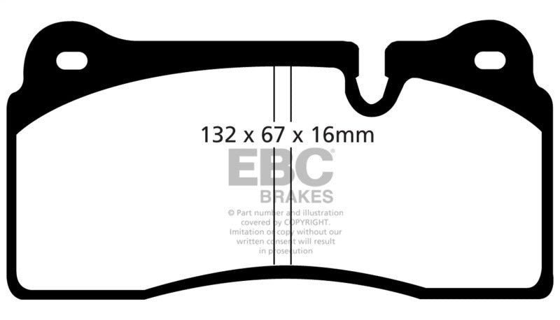 EBC 08-17 Audi R8 / 04-14 Lamborghini Gallardo Redstuff Rear Brake Pads - Burkken Auto Parts