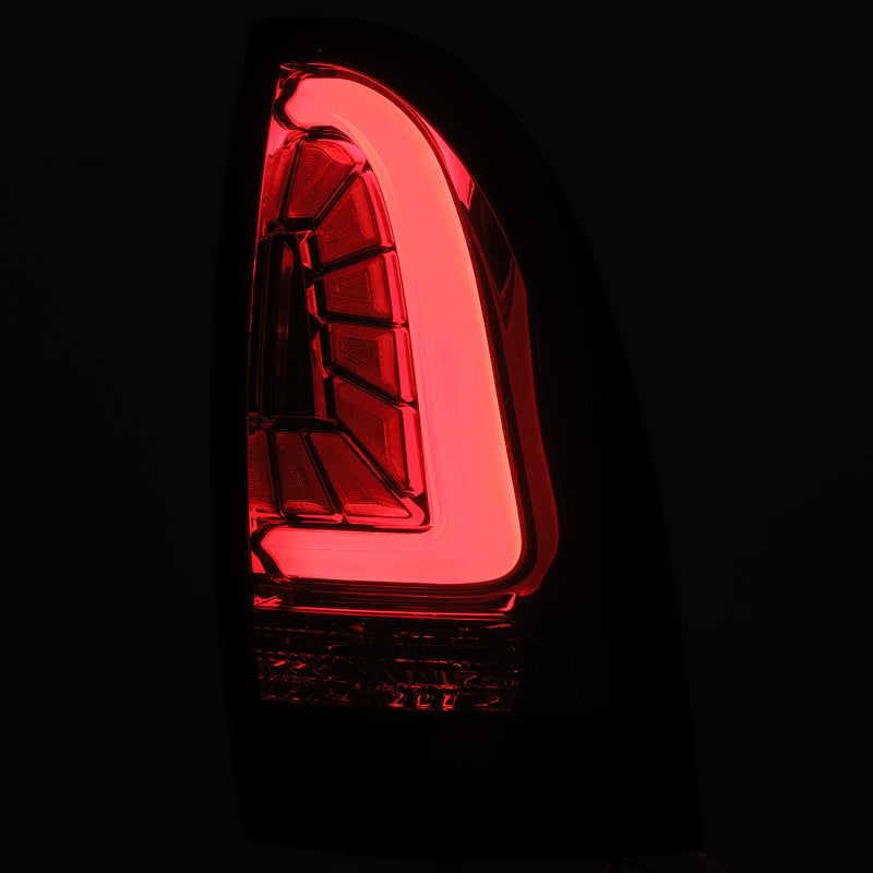 AlphaRex 05-15 Toyota Tacoma PRO-Series LED Tail Lights Jet Black - Burkken Auto Parts