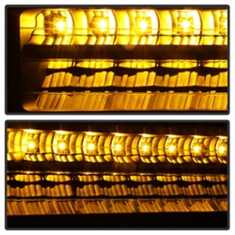 xTune 92-94 Blazer Full Size Corner/LED Bumper Headlights Black HD-JH-CCK88-LED-AM-BK-SET - Burkken Auto Parts