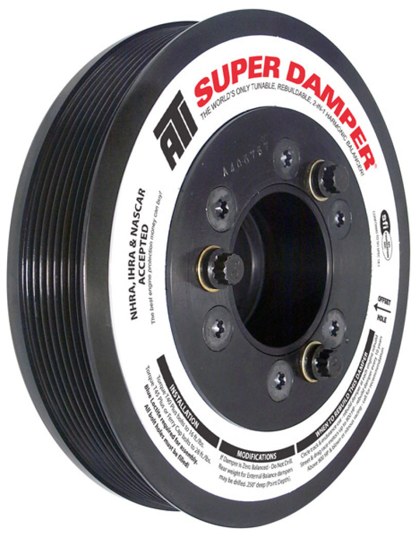 ATI Damper - 7.45in - Steel - 8 Grv - Ford 7.3 - Powerstroke - 99-03 - Ext Bal - 3 Ring - Diesel - Burkken Auto Parts