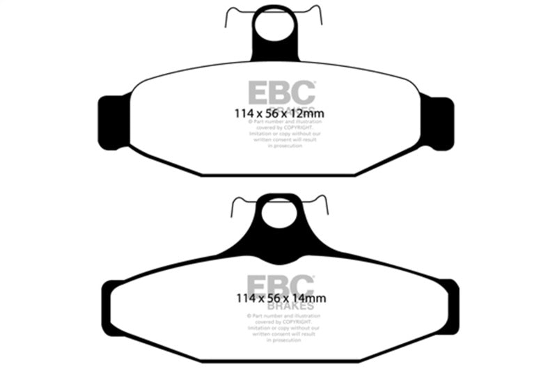 EBC 90-00 Aston Martin Vantage 5.3 (Twin Supercharged)(AP) Redstuff Rear Brake Pads - Burkken Auto Parts