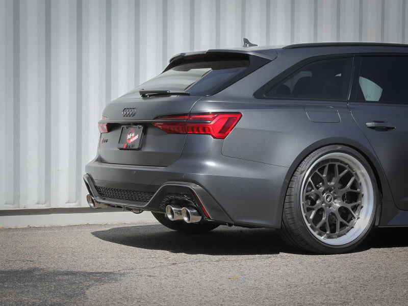 aFe 20-22 Audi RS6 Avant V8 4L(tt) MACH Force-Xp 3in to 2.5in 304 SS Cat-Back Exhaust w/Polished Tip - Burkken Auto Parts
