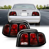 ANZO 1994-1998 Ford Mustang Taillight Dark Red Lens (OE Style) - Burkken Auto Parts