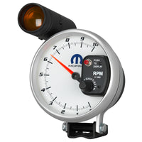 AutoMeter Gauge Tachometer 5in. 10K RPM Pedestal W/ Ext. Shift-Lite White Mopar - Burkken Auto Parts