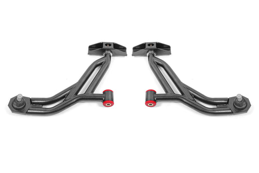 BMR 10-14 Ford Mustang Non-Adj. Lower A-Arms Delrin/Rod w/ 19mm Tall Ball Joint - Black Hammertone