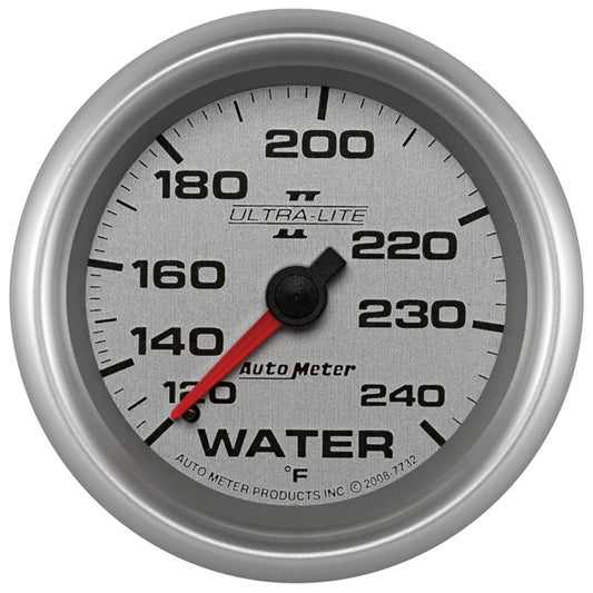 AutoMeter Gauge Water Temp 2-5/8in. 120-240 Deg. F Mechanical Ultra-Lite II - Burkken Auto Parts