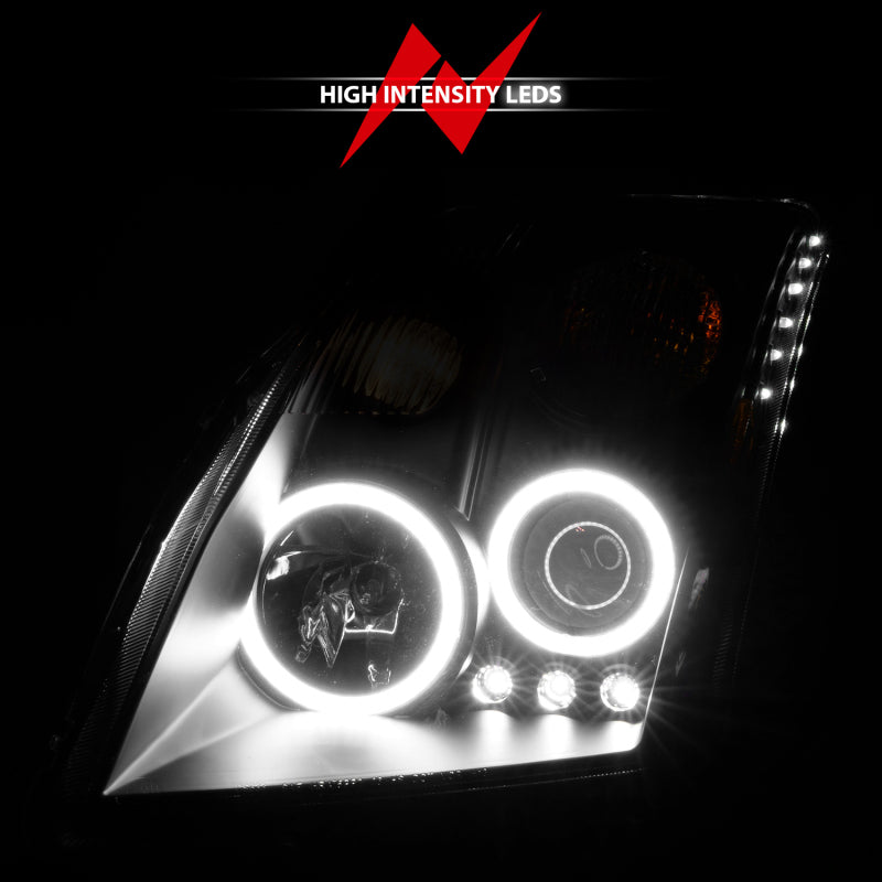 ANZO 2007-2012 Nissan Sentra Projector Headlights Black - Burkken Auto Parts