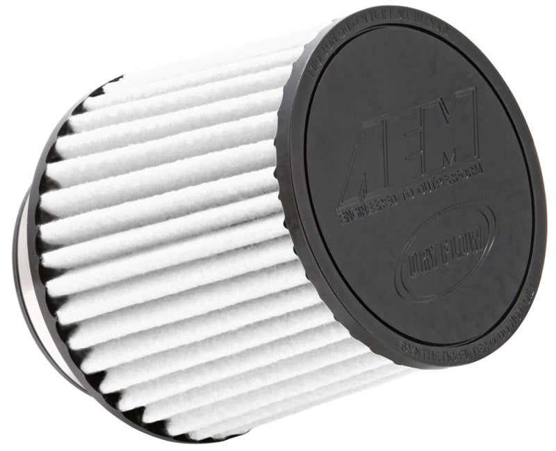 AEM Brute Force Dryflow Air Filter - Conical 6in Base OD / 5.125in Top OD / 5.25in Height - Burkken Auto Parts