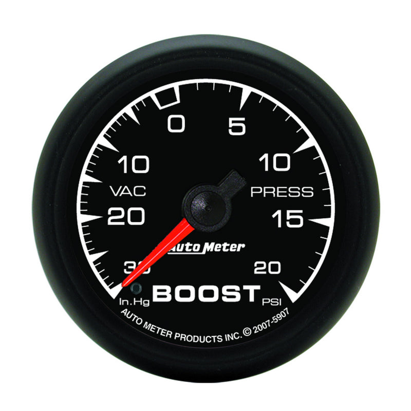 Autometer ES 52.4mm 30 In. HG/20 PSI Vacuum/Boost Gauge - Burkken Auto Parts