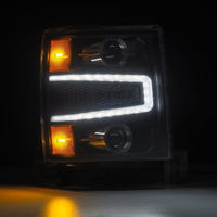 AlphaRex 14-15 Chevy 1500 PRO-Series Projector Headlights Black w/ Sequential Signal &  DRL - Burkken Auto Parts