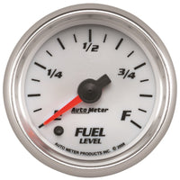 Autometer Pro-Cycle Gauge Fuel Level 2 1/16in 0-280 Programmable White - Burkken Auto Parts