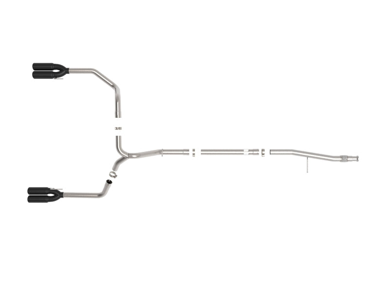 aFe Vulcan Series 3in 304SS DPF-Back 20-21 GM Trucks L6-3.0L (td) LM2 - Dual Black Tip - Burkken Auto Parts