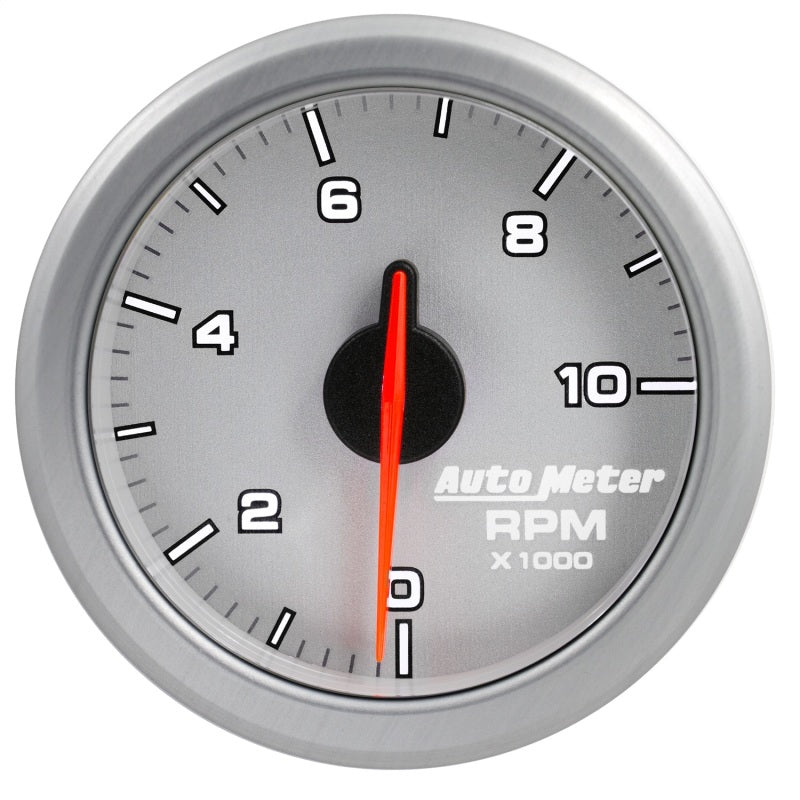 Autometer Airdrive 2-1/6in Tachometer Gauge 0-10K RMP - Silver - Burkken Auto Parts