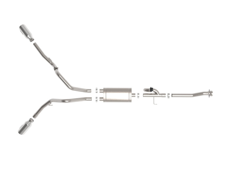 aFe Gemini XV 3in 304 SS Cat-Back Exhaust 2021 Ford F-150 V6 2.7L/3.5L (tt)/V8 5.0L w/ Polished Tips - Burkken Auto Parts