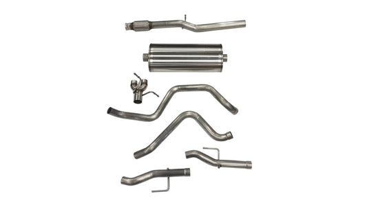 Corsa 2019-24  Silverado/Sierra 5.3L V8 3in Dual Rear Exit 157in Wheelbase Catback - Sport (No Tips) - Burkken Auto Parts