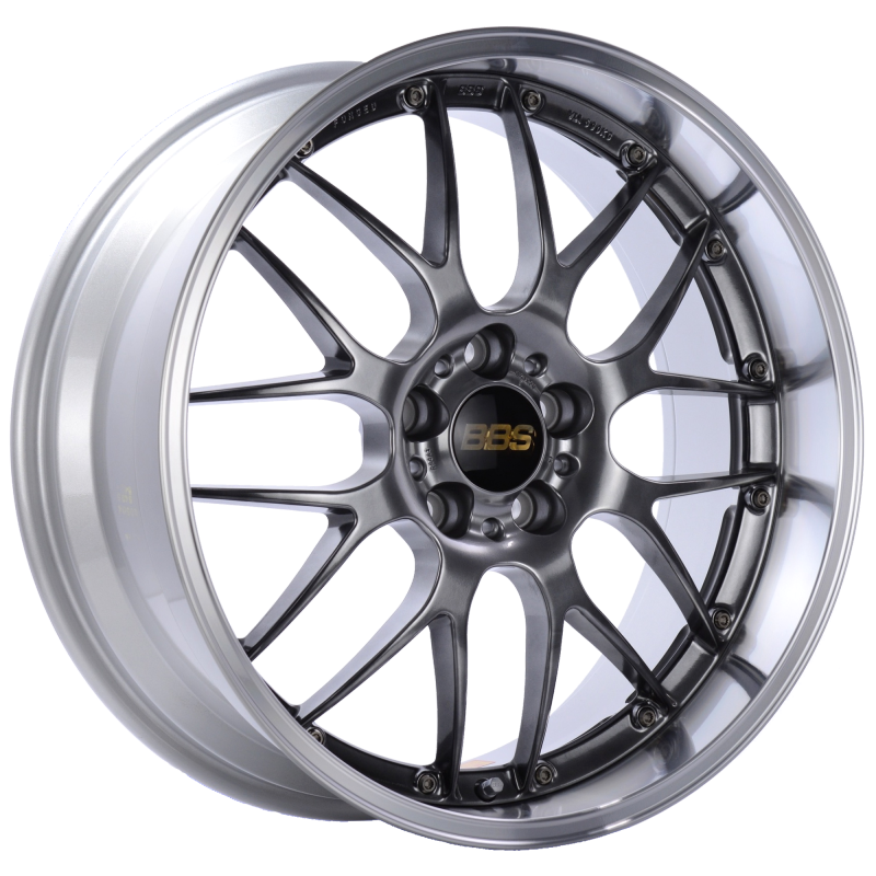 BBS RS-GT 20x8.5 5x120 ET15 Diamond Black Center Diamond Cut Lip Wheel -82mm PFS/Clip Required - Burkken Auto Parts